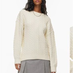 Aritzia crew neck, organic wool sweater,  size L